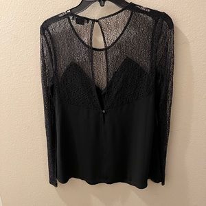 Nordstrom Trouvé Lace-sleeved top
